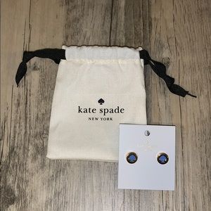 Kate spade gold earrings- periwinkle color ♠️